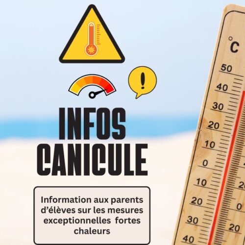CANICULE – INFORMATION AUX PARENTS